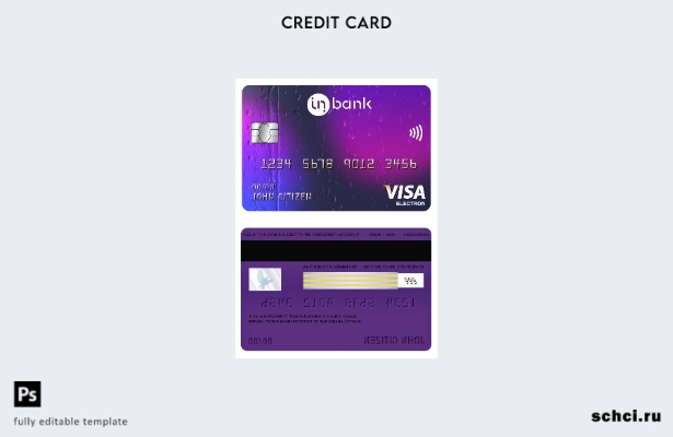 цифровая загрузка шаблона электронной карты Visa Эстонии Inbank